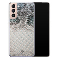 Casimoda Samsung Galaxy S21 siliconen hoesje - Oh my snake