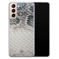 Casimoda Samsung Galaxy S21 siliconen hoesje - Oh my snake