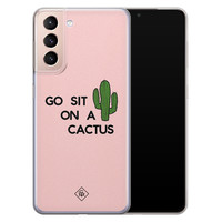 Casimoda Samsung Galaxy S21 siliconen hoesje - Go sit on a cactus