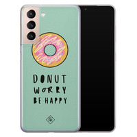 Casimoda Samsung Galaxy S21 siliconen hoesje - Donut worry