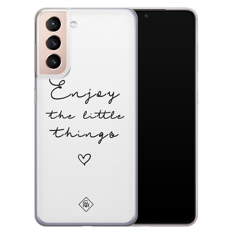 Casimoda Samsung Galaxy S21 siliconen hoesje - Enjoy life