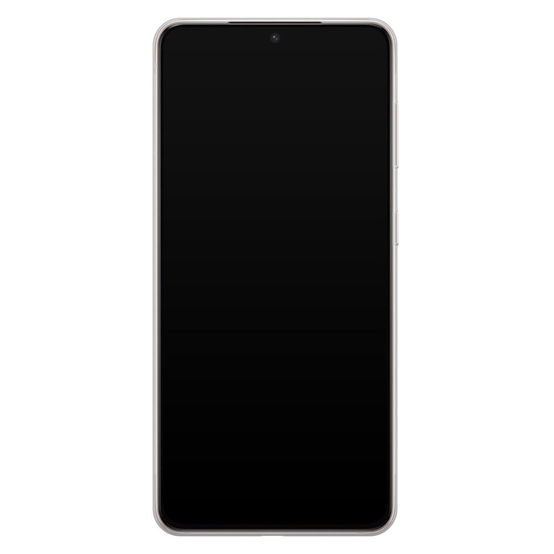 Casimoda Samsung Galaxy S21 siliconen telefoonhoesje - Luipaard grijs