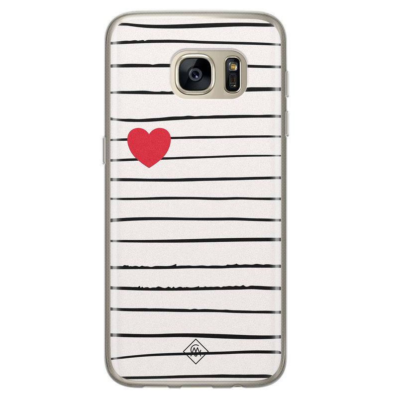 Casimoda Samsung Galaxy S7 siliconen hoesje - Heart queen