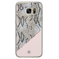 Casimoda Samsung Galaxy S7 siliconen hoesje - Snake print