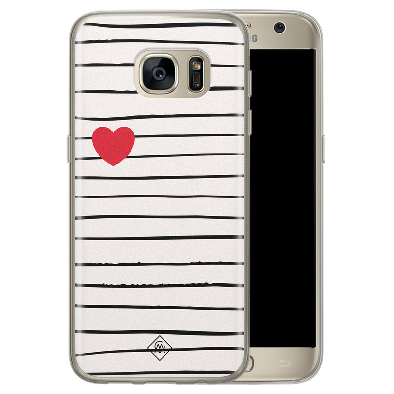 Casimoda Samsung Galaxy S7 siliconen hoesje - Heart queen