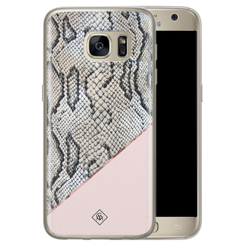 Casimoda Samsung Galaxy S7 siliconen hoesje - Snake print