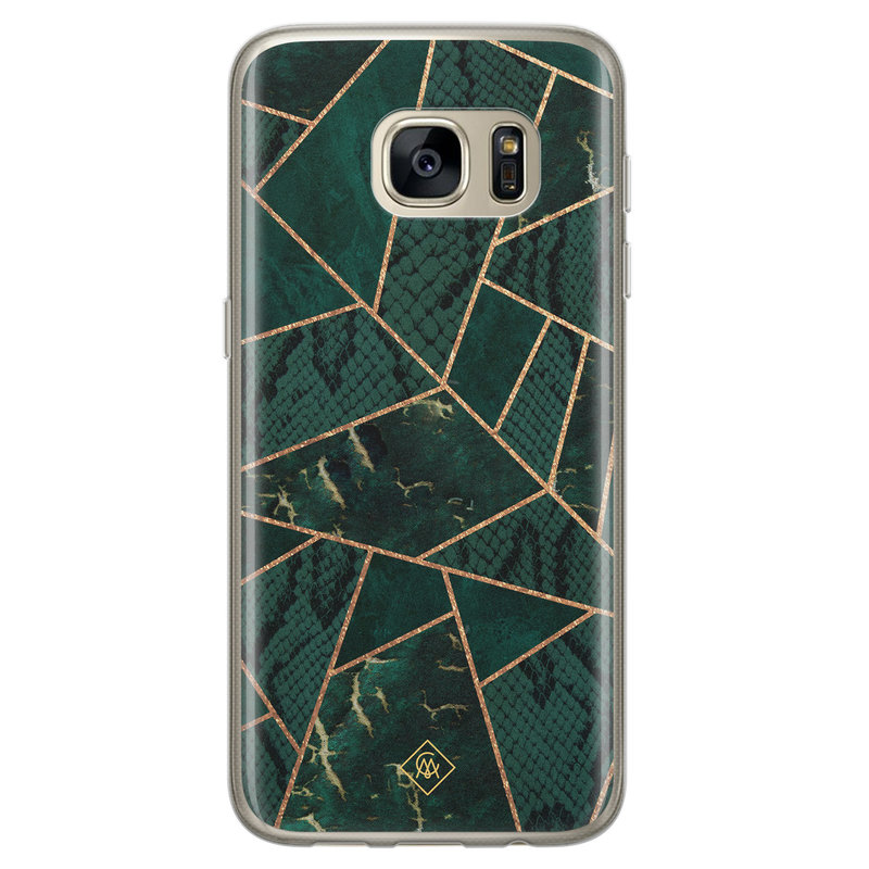 Casimoda Samsung Galaxy S7 siliconen hoesje - Abstract groen