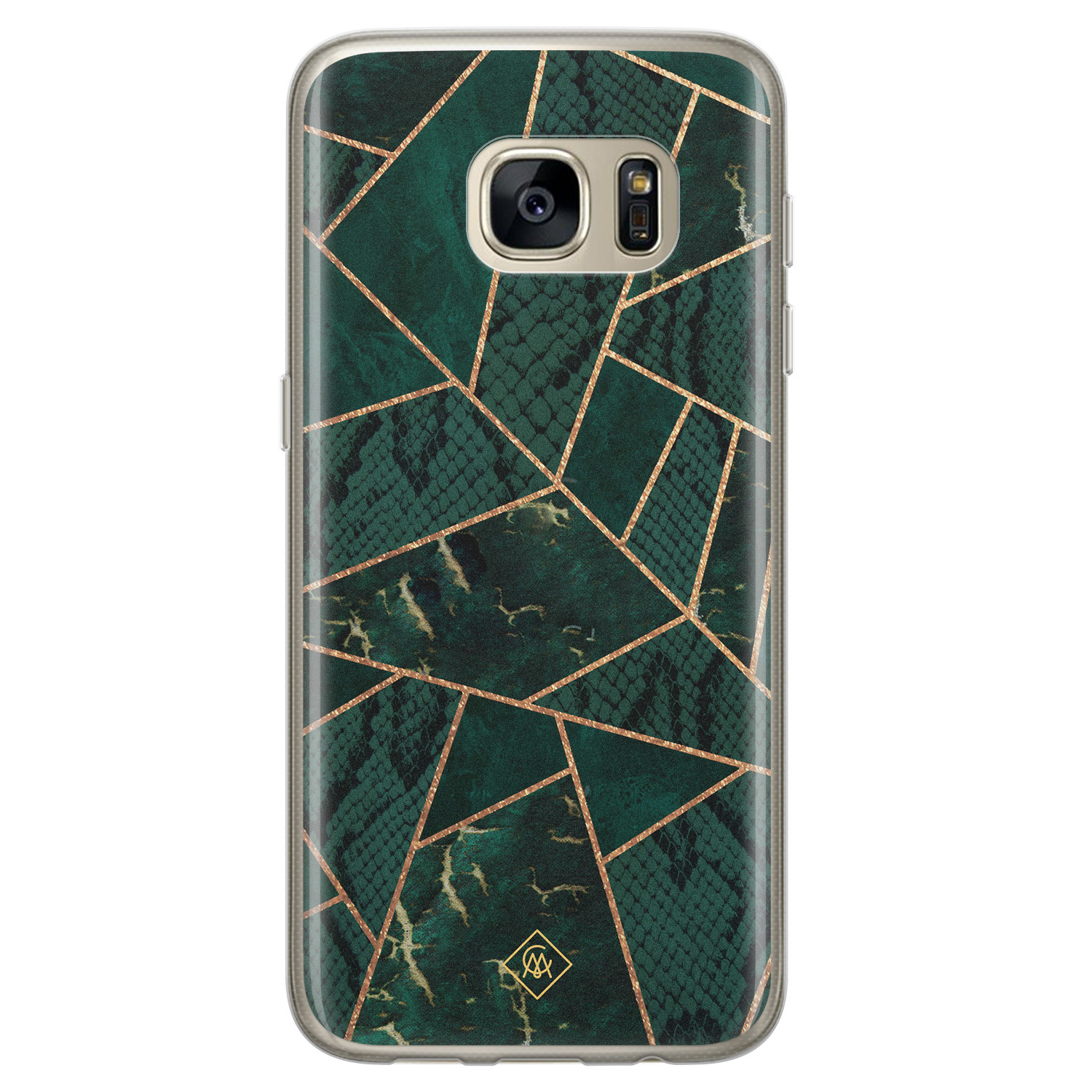 Spectaculair Classificeren Absoluut Samsung Galaxy S7 siliconen hoesje - Abstract groen - Casimoda.nl