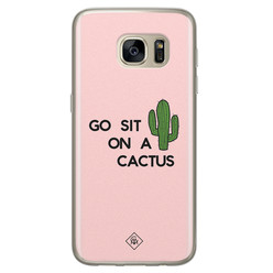 Casimoda Samsung Galaxy S7 siliconen hoesje - Go sit on a cactus