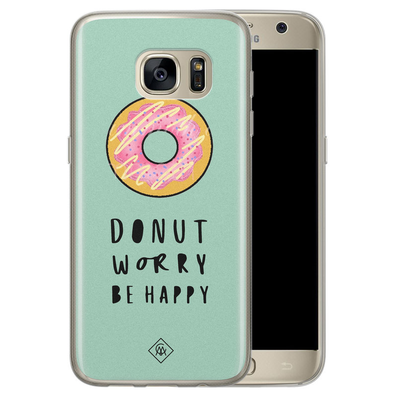 Casimoda Samsung Galaxy S7 siliconen hoesje - Donut worry