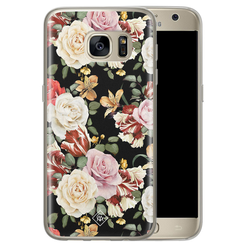 Casimoda Samsung Galaxy S7 siliconen hoesje - Flowerpower