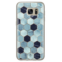 Casimoda Samsung Galaxy S7 siliconen hoesje - Blue cubes