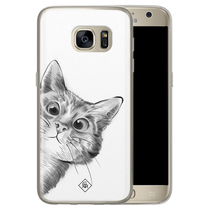 Casimoda Samsung Galaxy S7 siliconen hoesje - Peekaboo