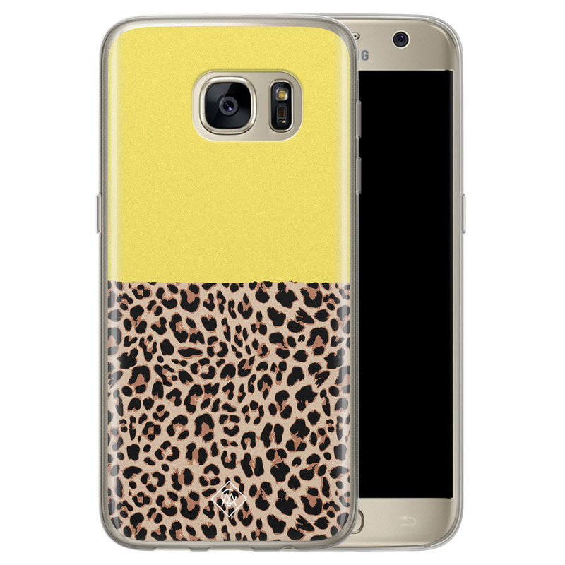Casimoda Samsung Galaxy S7 siliconen hoesje - Luipaard geel