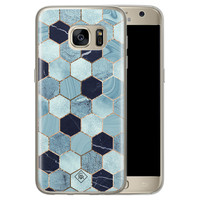 Casimoda Samsung Galaxy S7 siliconen hoesje - Blue cubes