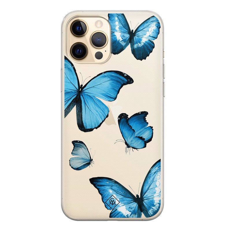 Casimoda iPhone 12 Pro Max transparant hoesje - Vlinders