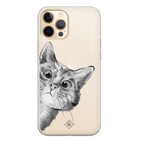 Casimoda iPhone 12 Pro Max transparant hoesje - Peekaboo