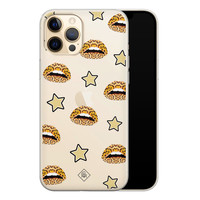 Casimoda iPhone 12 Pro Max transparant hoesje - Leo kisses