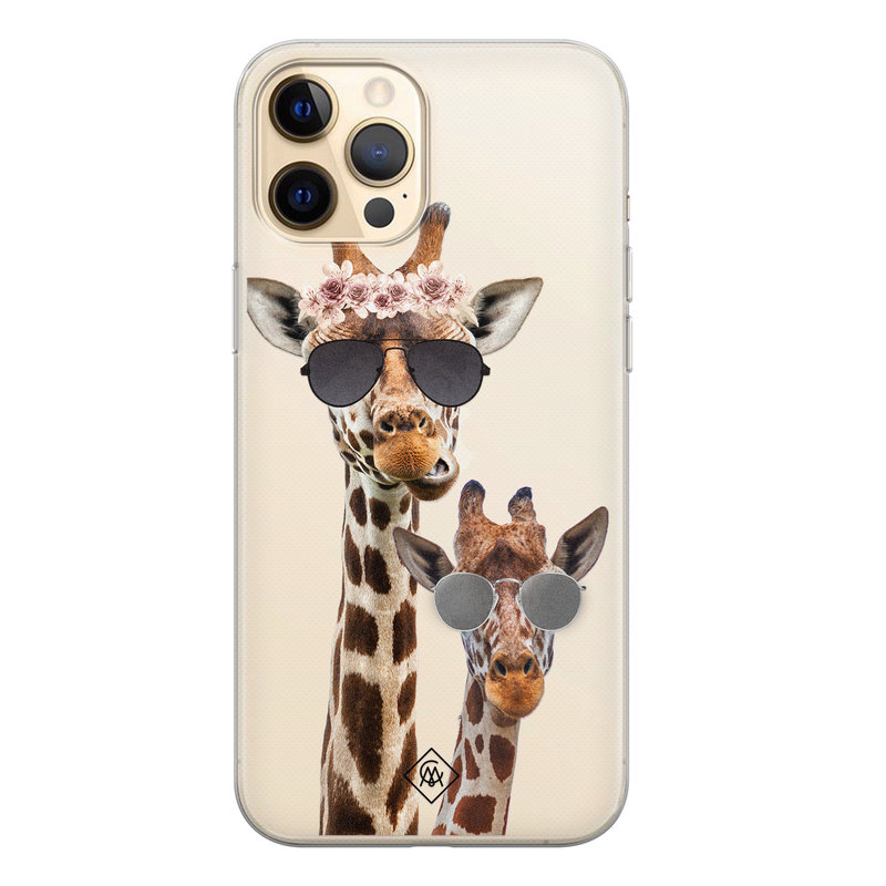 Casimoda iPhone 12 Pro Max transparant hoesje - Giraffe