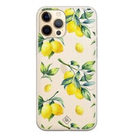 Casimoda iPhone 12 Pro Max transparant hoesje - Lemons