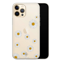 Casimoda iPhone 12 Pro Max transparant hoesje - Daisies
