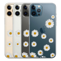 Casimoda iPhone 12 Pro Max transparant hoesje - Daisies