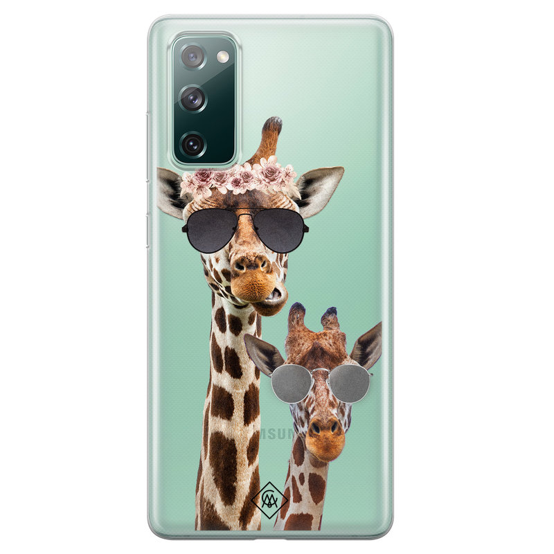 Casimoda Samsung Galaxy S20 FE transparant hoesje - Giraffe