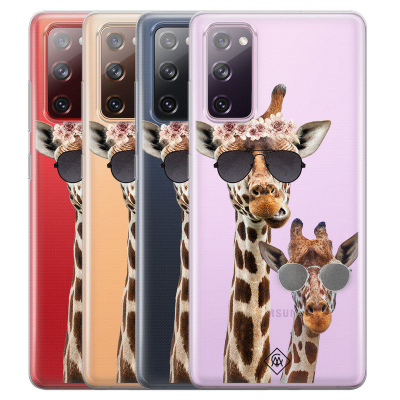 Casimoda Samsung Galaxy S20 FE transparant hoesje - Giraffe