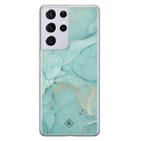 Casimoda Samsung Galaxy S21 Ultra siliconen hoesje - Touch of mint