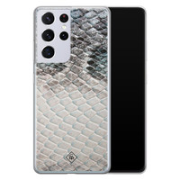 Casimoda Samsung Galaxy S21 Ultra siliconen hoesje - Oh my snake