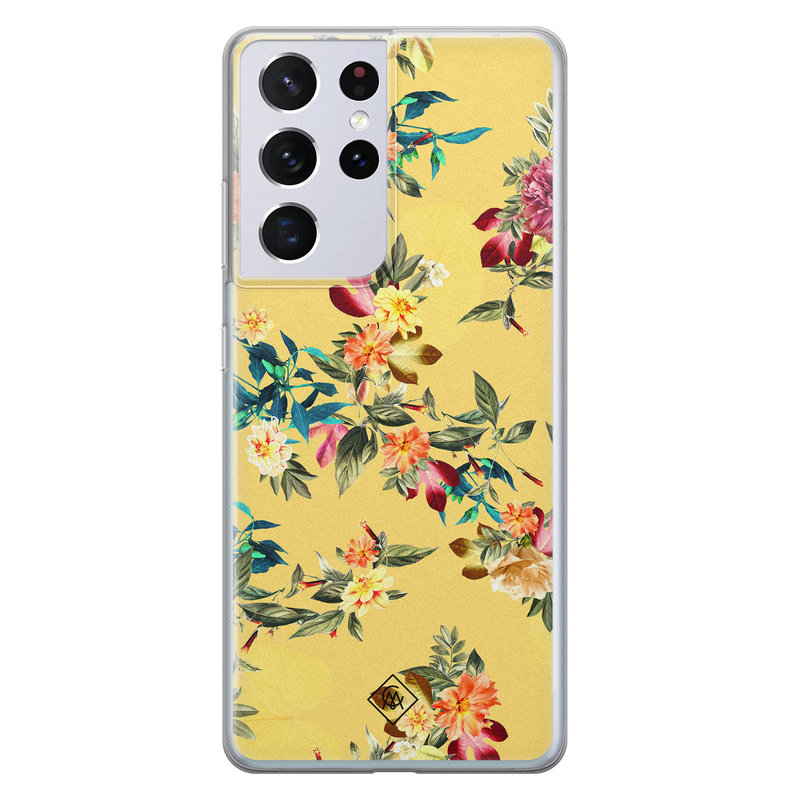 Casimoda Samsung Galaxy S21 Ultra siliconen hoesje - Floral days