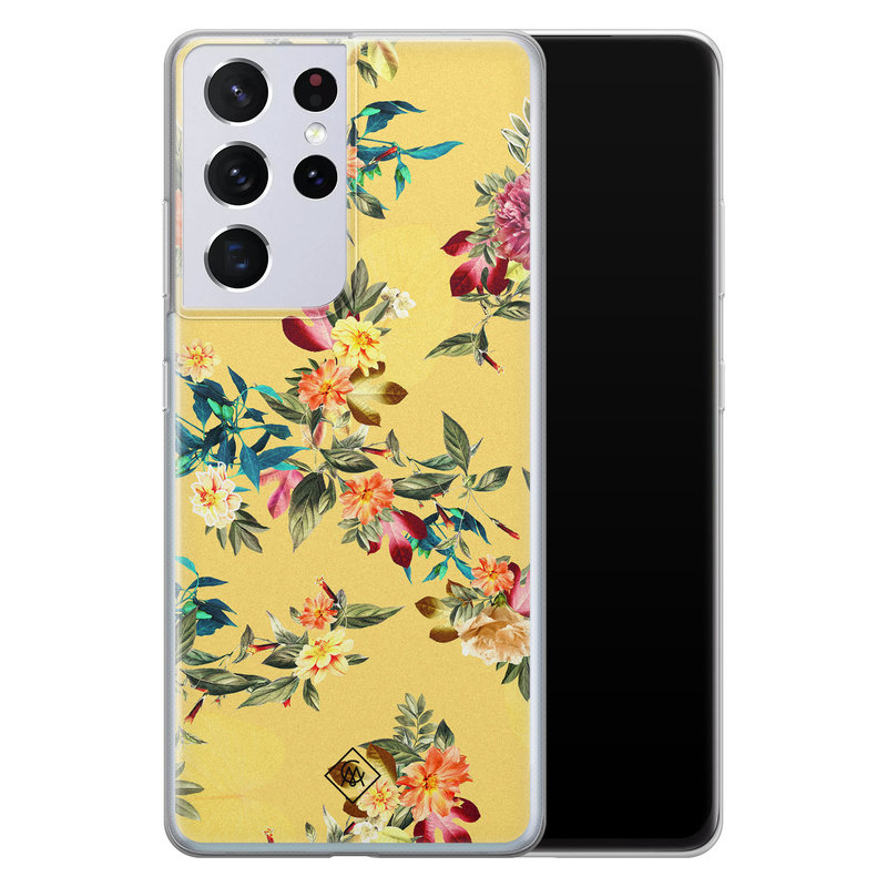 Casimoda Samsung Galaxy S21 Ultra siliconen hoesje - Floral days