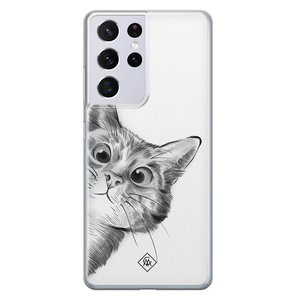 Casimoda Samsung Galaxy S21 Ultra siliconen hoesje - Peekaboo