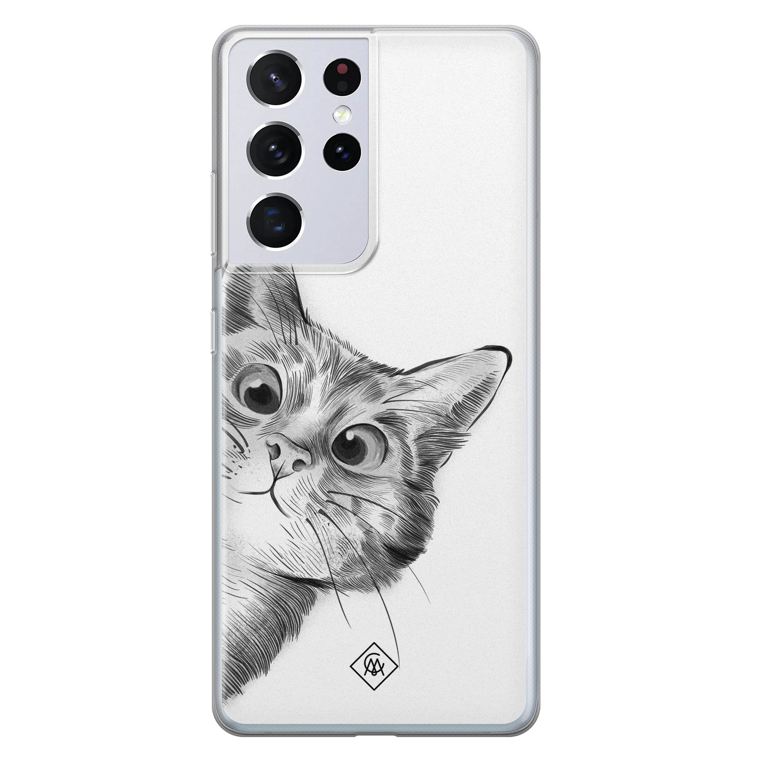 Samsung Galaxy S21 Ultra siliconen hoesje Peekaboo