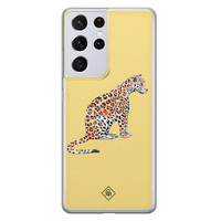 Casimoda Samsung Galaxy S21 Ultra siliconen hoesje - Leo wild