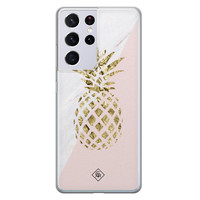 Casimoda Samsung Galaxy S21 Ultra siliconen hoesje - Ananas