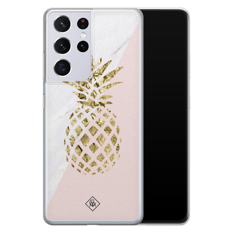 Casimoda Samsung Galaxy S21 Ultra siliconen hoesje - Ananas