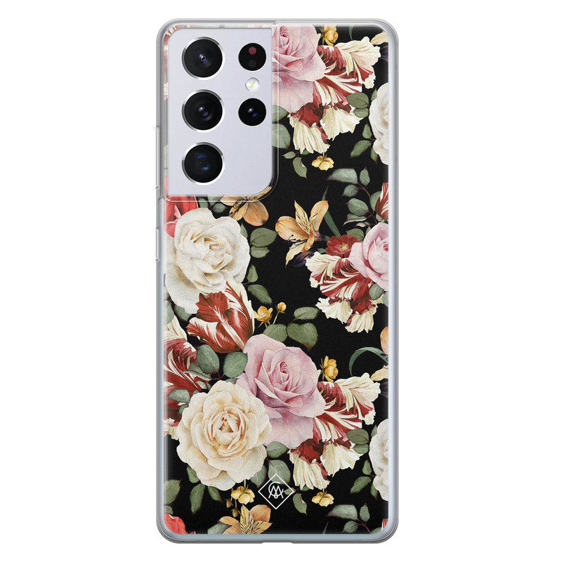 Casimoda Samsung Galaxy S21 Ultra siliconen hoesje - Flowerpower