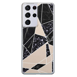 Casimoda Samsung Galaxy S21 Ultra siliconen hoesje - Abstract painted