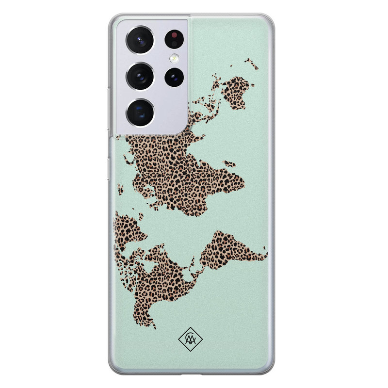 Casimoda Samsung Galaxy S21 Ultra siliconen hoesje - Wild world