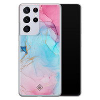 Casimoda Samsung Galaxy S21 Ultra siliconen hoesje - Marble colorbomb