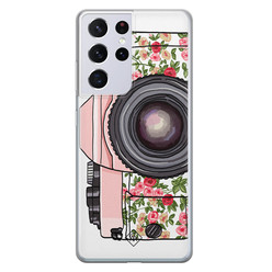 Casimoda Samsung Galaxy S21 Ultra siliconen hoesje - Hippie camera