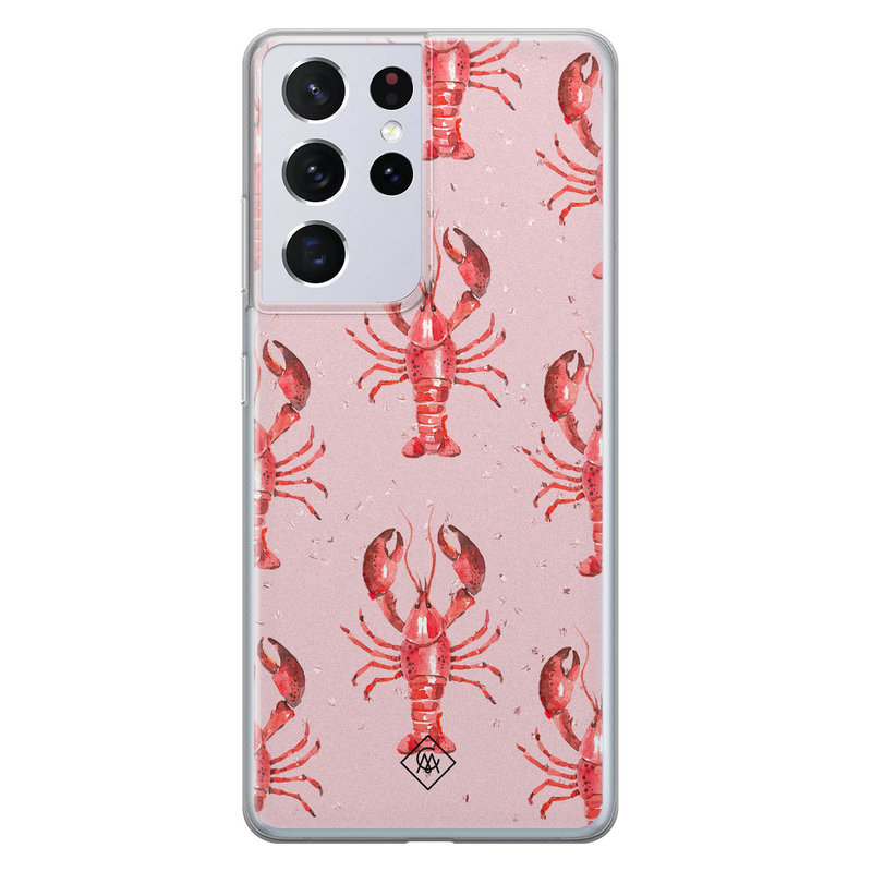 Casimoda Samsung Galaxy S21 Ultra siliconen telefoonhoesje - Lobster all the way