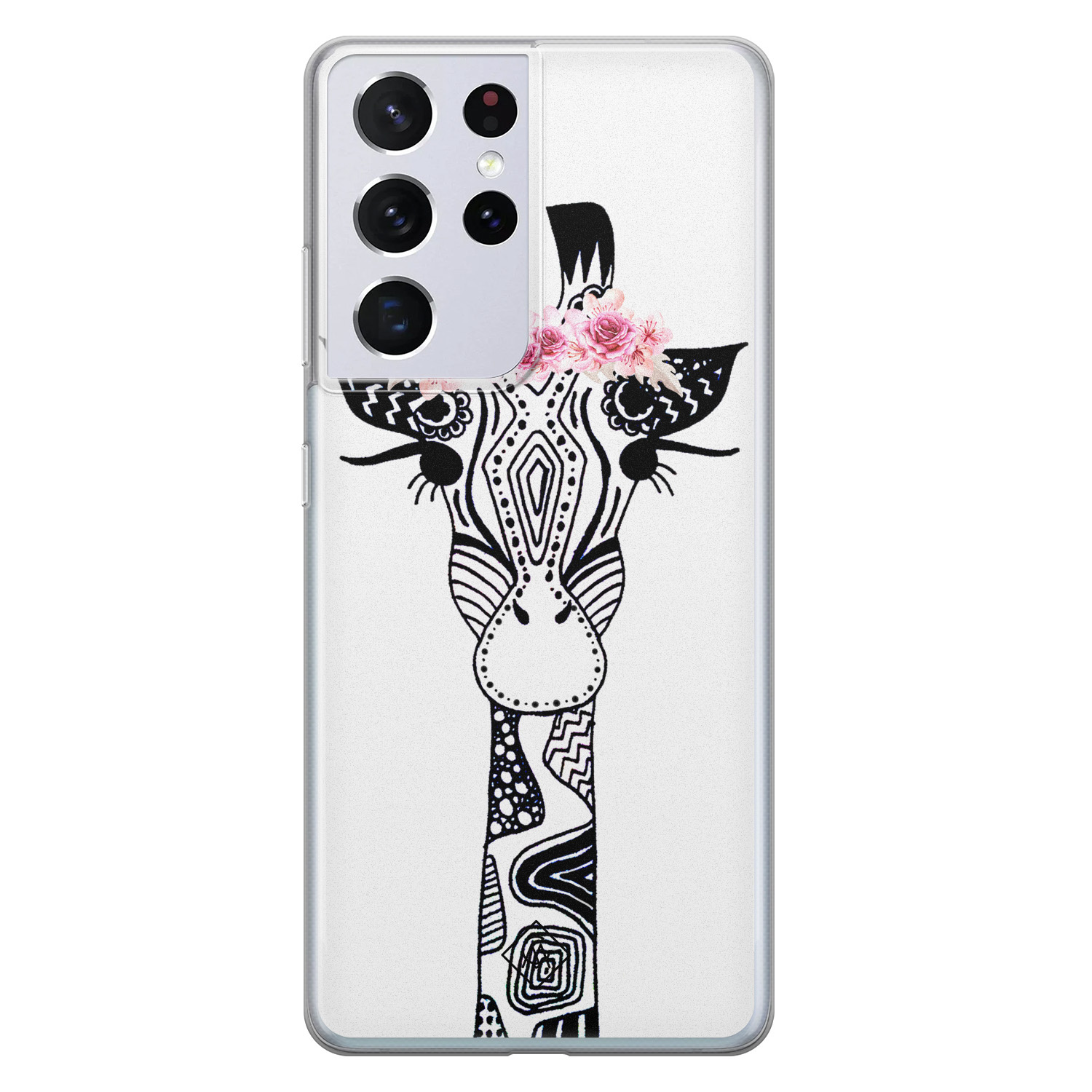 Samsung Galaxy S21 Ultra siliconen telefoonhoesje Giraffe