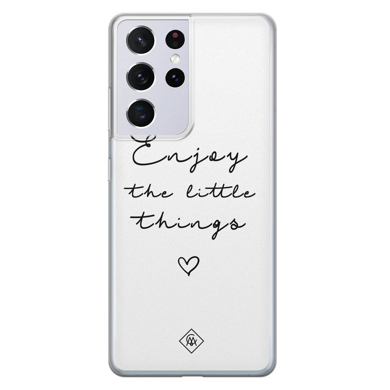Casimoda Samsung Galaxy S21 Ultra siliconen hoesje - Enjoy life