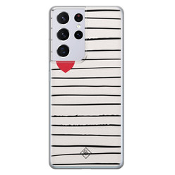 Casimoda Samsung Galaxy S21 Ultra siliconen hoesje - Heart queen Casimoda Samsung Galaxy S21 Ultra siliconen hoesje - Heart queen