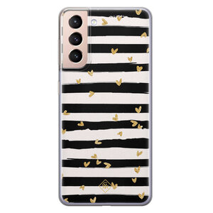 Casimoda Samsung Galaxy S21 Plus siliconen hoesje - Hart streepjes