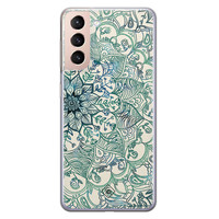 Casimoda Samsung Galaxy S21 Plus siliconen hoesje - Mandala blauw