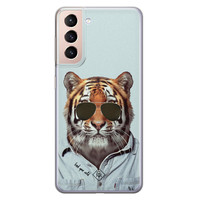 Casimoda Samsung Galaxy S21 Plus siliconen hoesje - Tijger wild