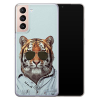 Casimoda Samsung Galaxy S21 Plus siliconen hoesje - Tijger wild